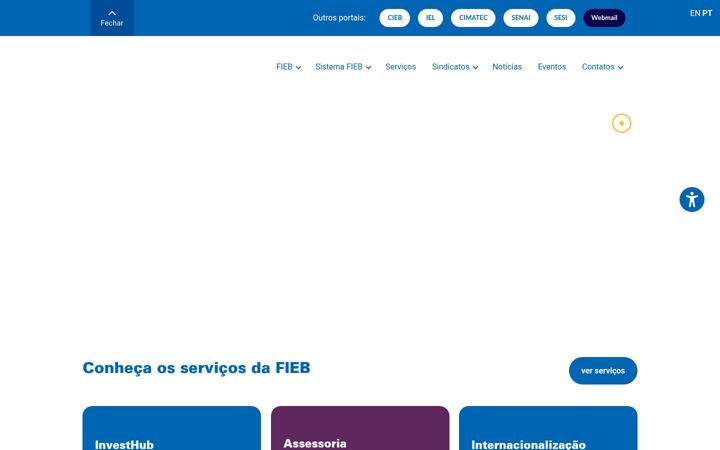Screenshot of fieb.org.br