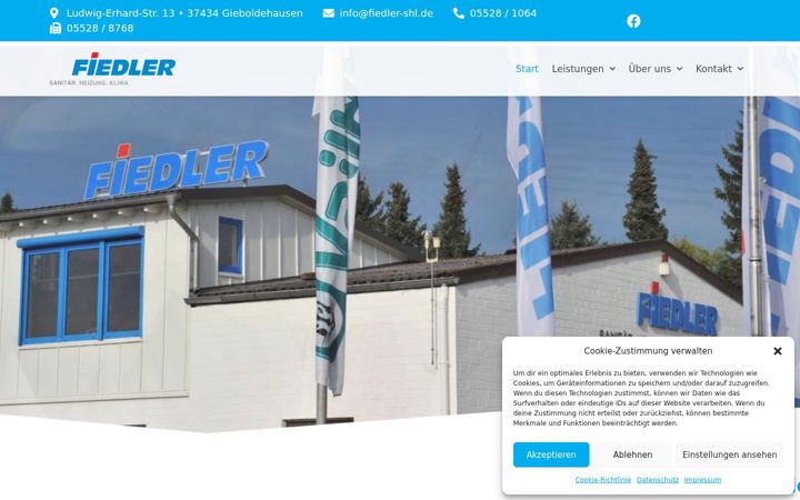 Screenshot di fiedler-shl.de