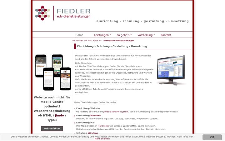 Screenshot of fiedleredv.de
