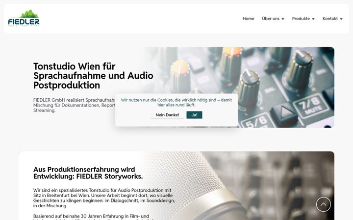 Screenshot of fiedlergmbh.at
