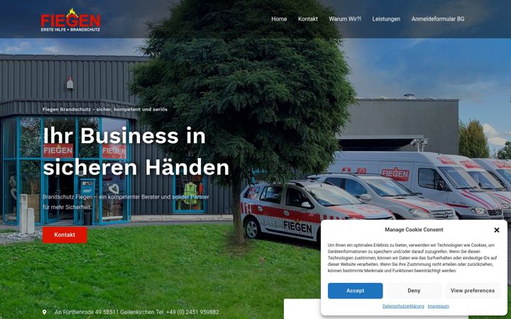 Screenshot of fiegen-brandschutz.de