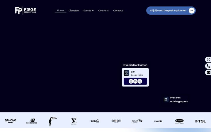Screenshot of fiegeproductions.nl
