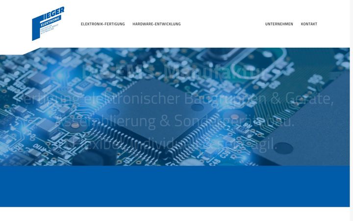 Kuvakaappaus sivustosta fieger-elektronik.de