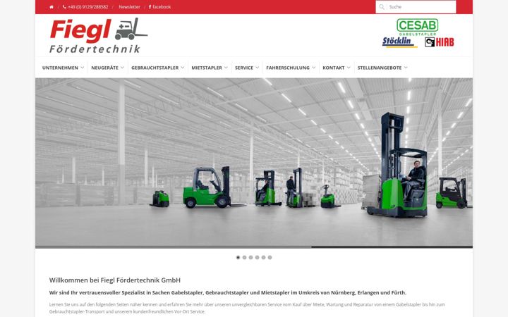 Screenshot di fiegl-gabelstapler.de