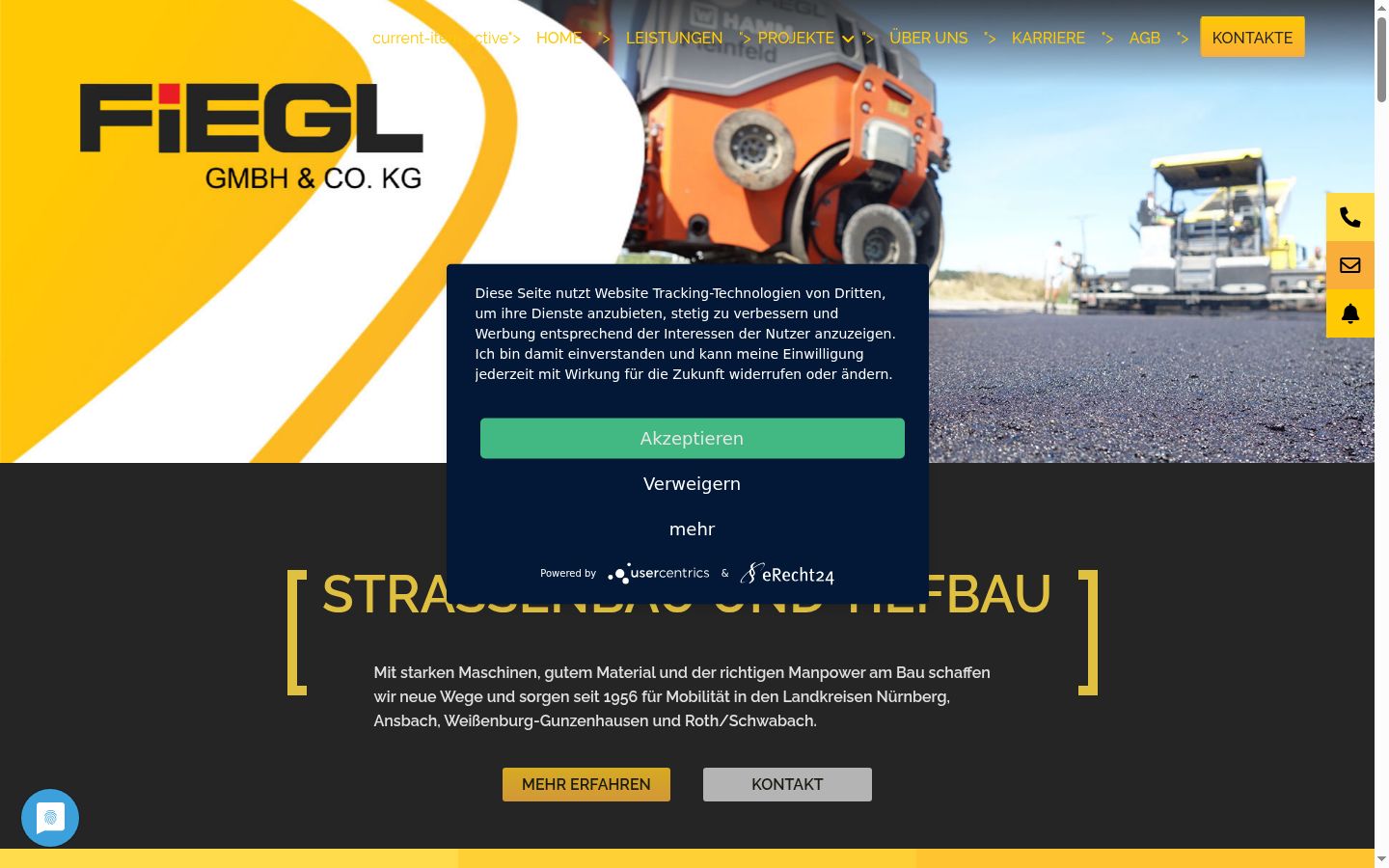 Screenshot del banner di consenso mostrato prima di qualsiasi interazione