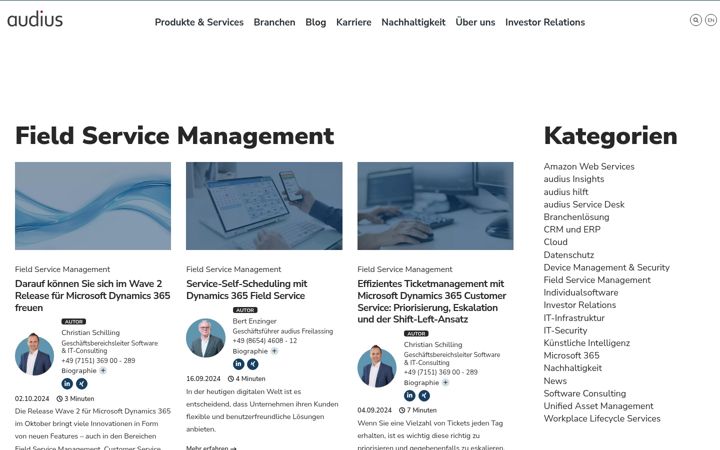 Screenshot of field-service-blog.de