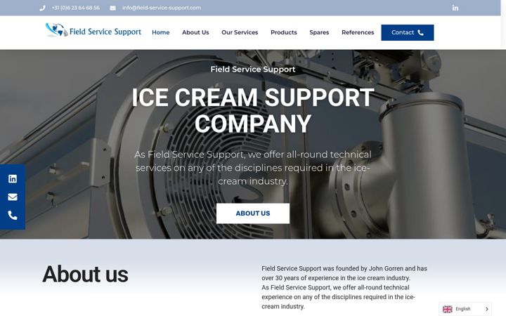 Captură de ecran a field-service-support.com