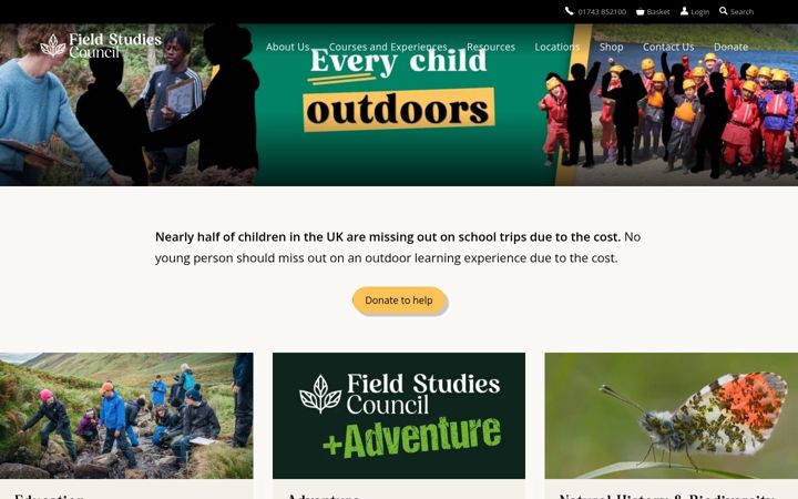 Screenshot of field-studies-council.org