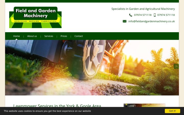 Képernyőkép: fieldandgardenmachinery.co.uk