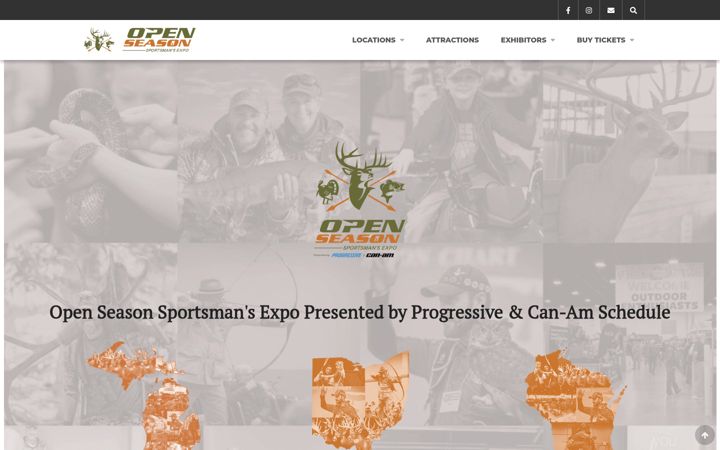 Screenshot of fieldandstreamexpo.com