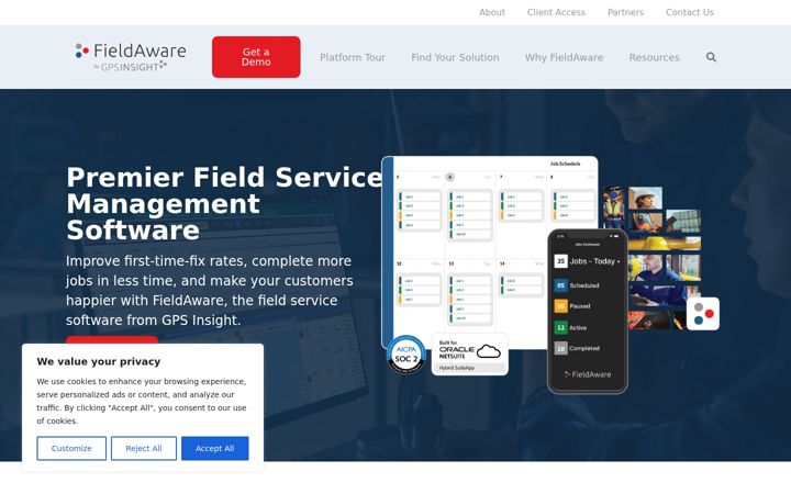 Screenshot of fieldaware.com