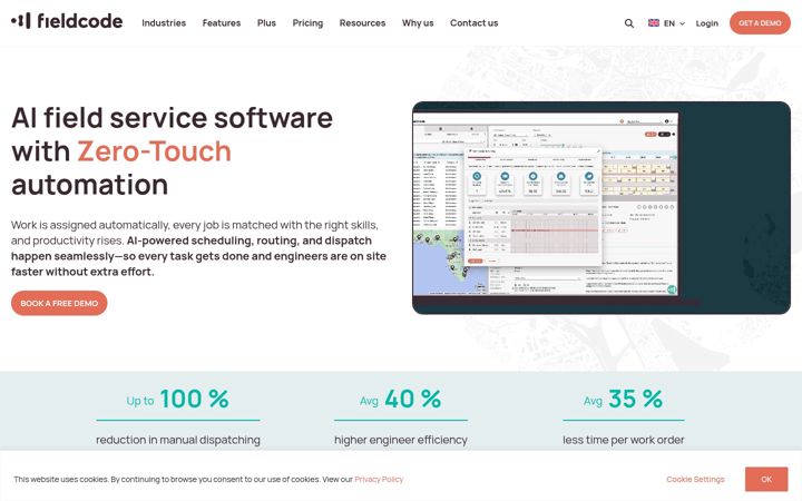 Screenshot of fieldcode.com