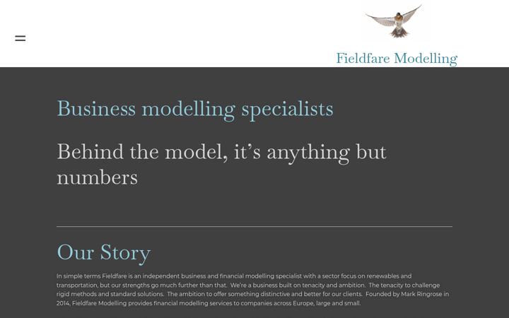 Screenshot of fieldfaremodelling.de