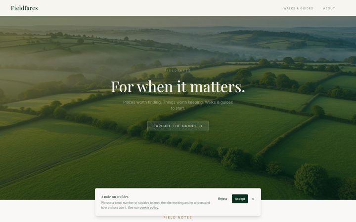 Screenshot of fieldfares.com