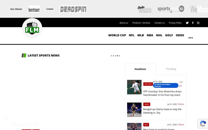 Screenshot of fieldlevelmedia.com