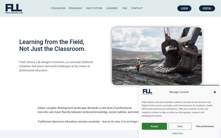 Screenshot of fieldliteracy.in
