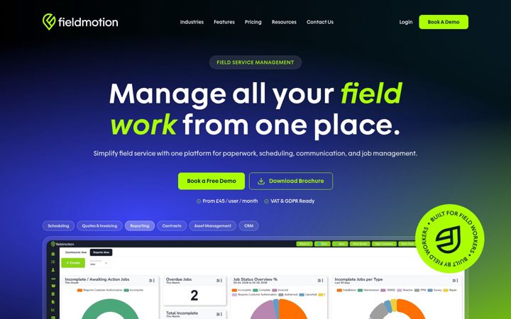 Screenshot of fieldmotion.com