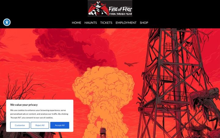 Screenshot of fieldoffear.com