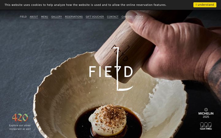 Screenshot of fieldrestaurant.cz