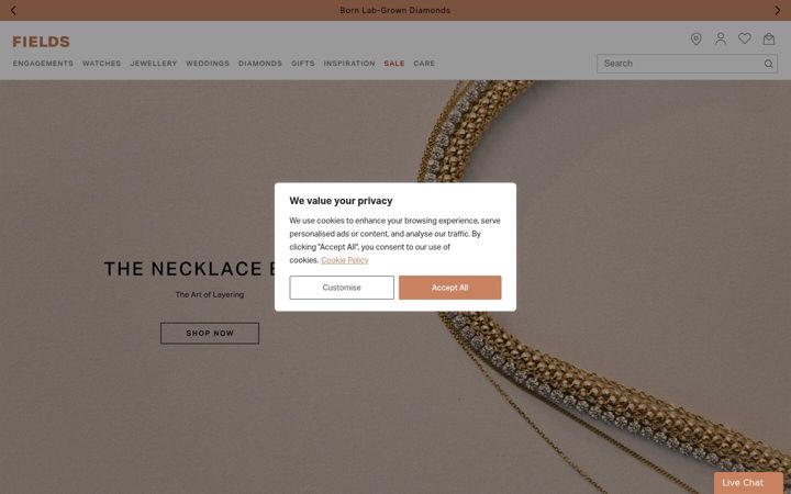 Screenshot of fields.ie