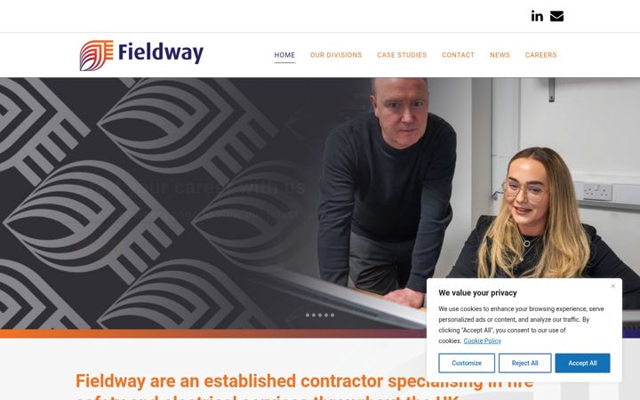 Screenshot of fieldway.co.uk
