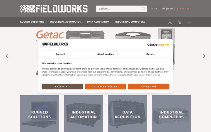 Screenshot of fieldworks.nl