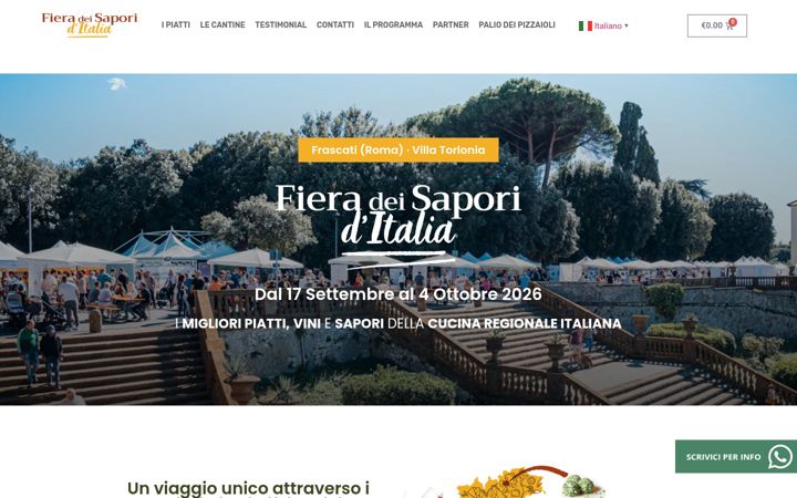 Screenshot of fieradeisaporiditalia.it