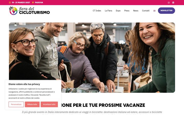 Screenshot of fieradelcicloturismo.it