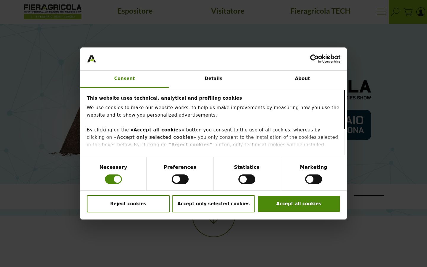 Capture d'écran de la bannière de consentement affichée avant toute interaction