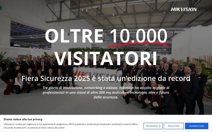 Screenshot of fierahikvision.it
