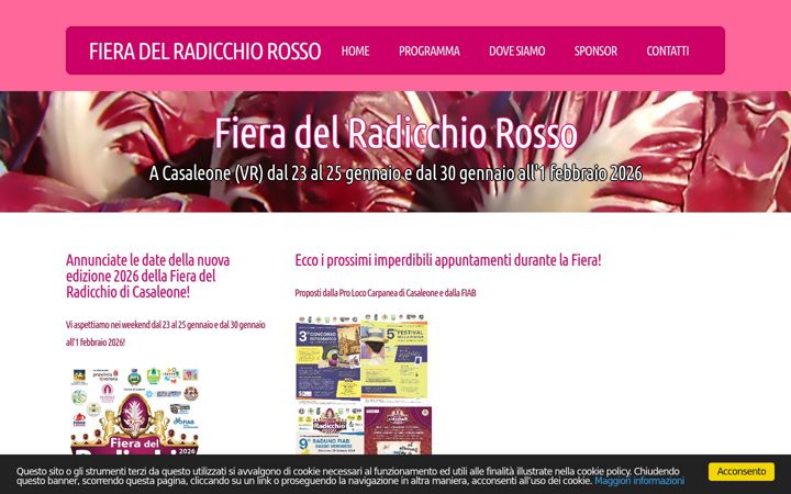 Screenshot of fieraradicchiocasaleone.it