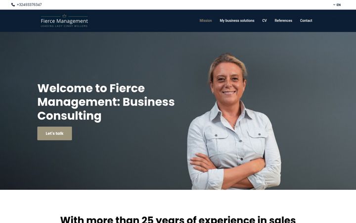Screenshot of fierce-management.com