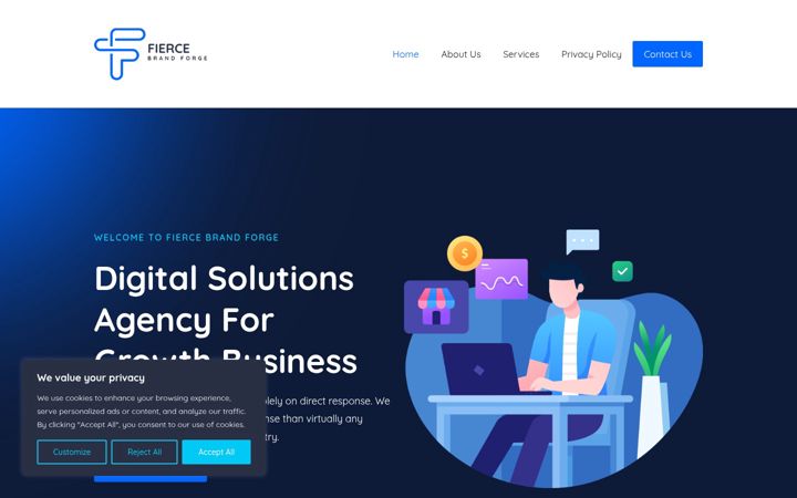 Screenshot of fiercebrandforge.com