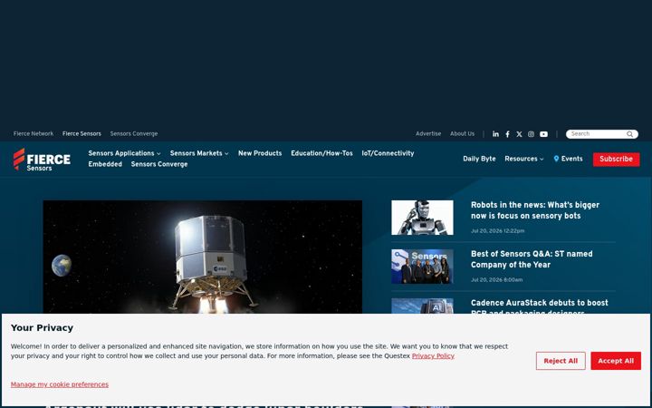 Screenshot of fierceelectronics.com