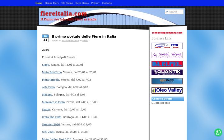 Screenshot of fiereitalia.com
