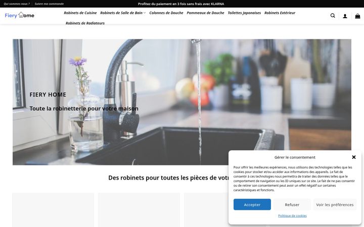 Screenshot of fiery-home.com