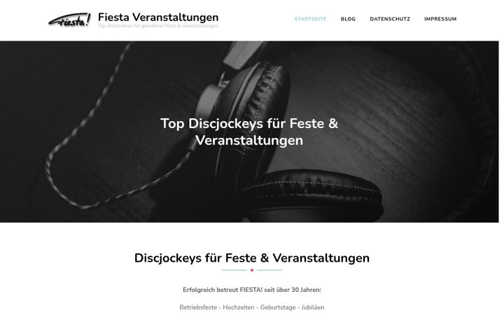 Skærmbillede af fiesta-veranstaltungen.de