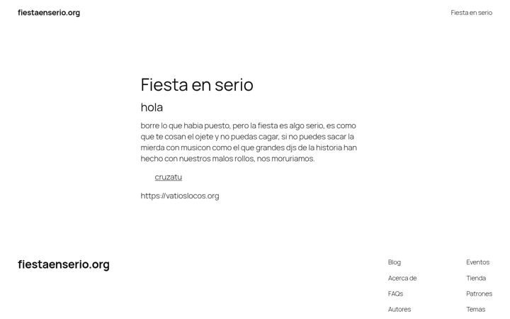 Screenshot of fiestaenserio.org