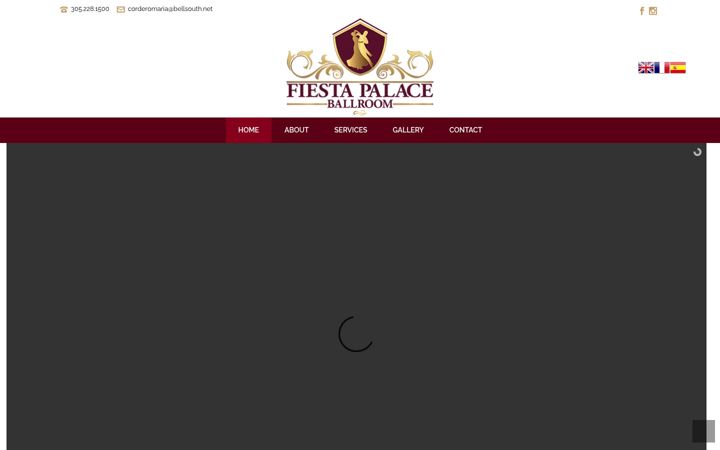 Screenshot of fiestapalaceballroom.com