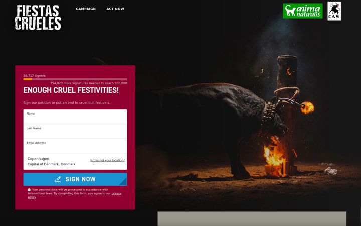 Screenshot of fiestascrueles.org