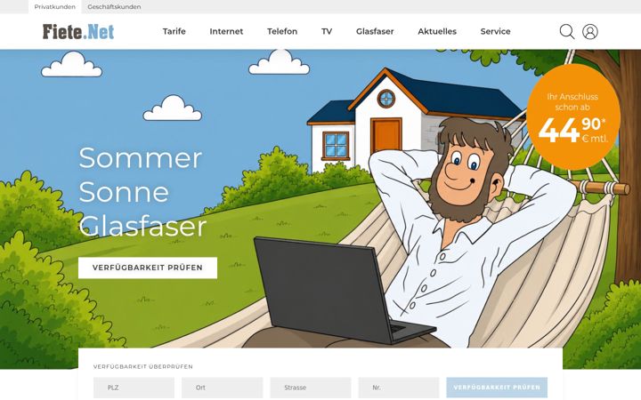 Screenshot of fiete.net