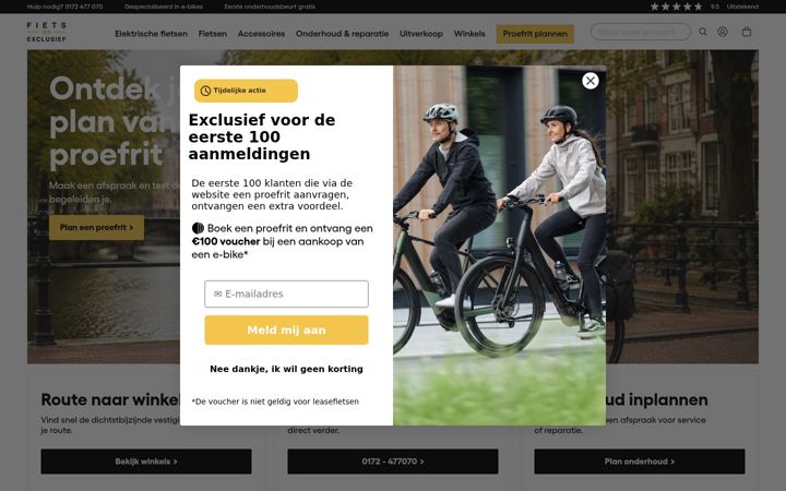 Screenshot of fiets-exclusief.nl