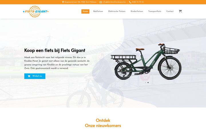 Screenshot of fiets-gigant.be