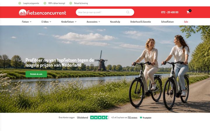 Screenshot of fietsenconcurrent.nl