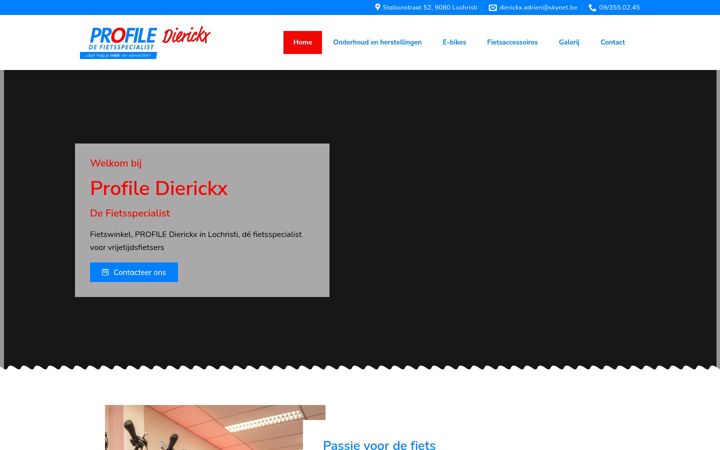 Screenshot of fietsendierickx.be