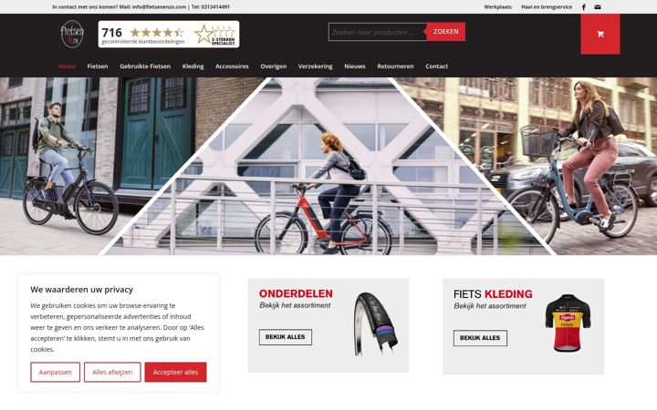 Screenshot of fietsenenzo.com