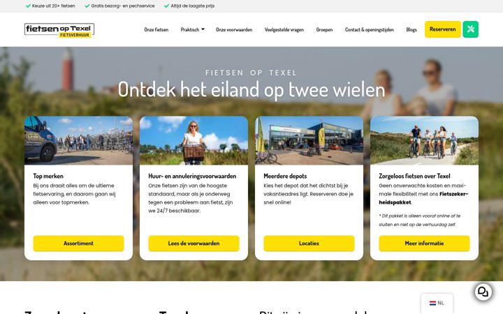 Screenshot of fietsenoptexel.nl