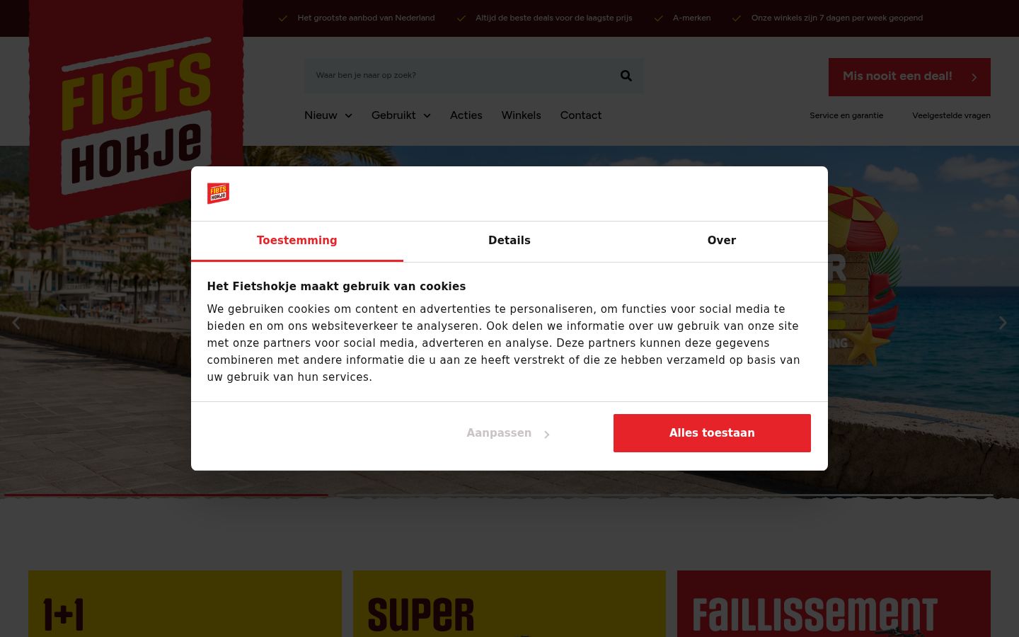 Screenshot tal-banner tal-kunsens muri qabel kwalunkwe interazzjoni