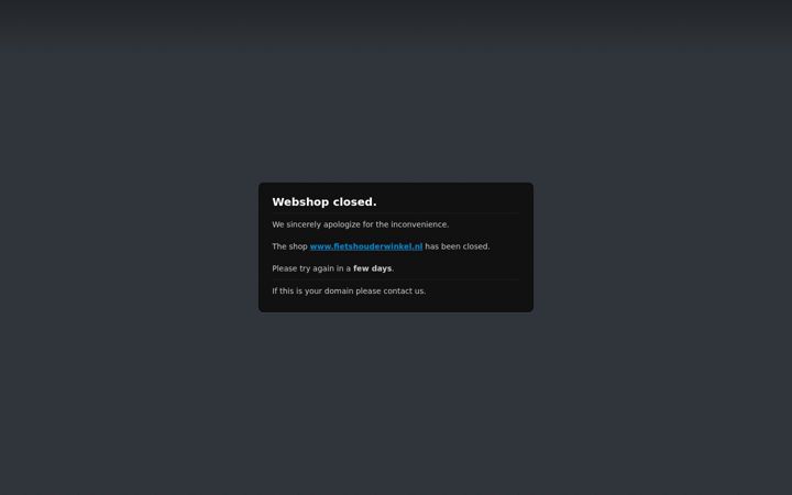 Screenshot of fietshouderwinkel.nl