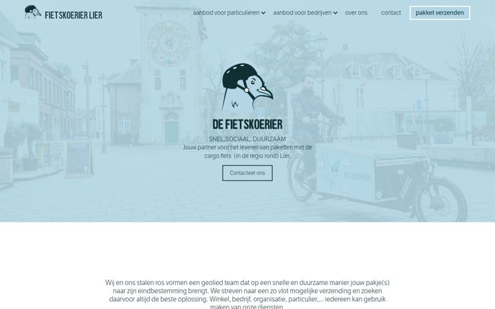 Screenshot von fietskoerierlier.be